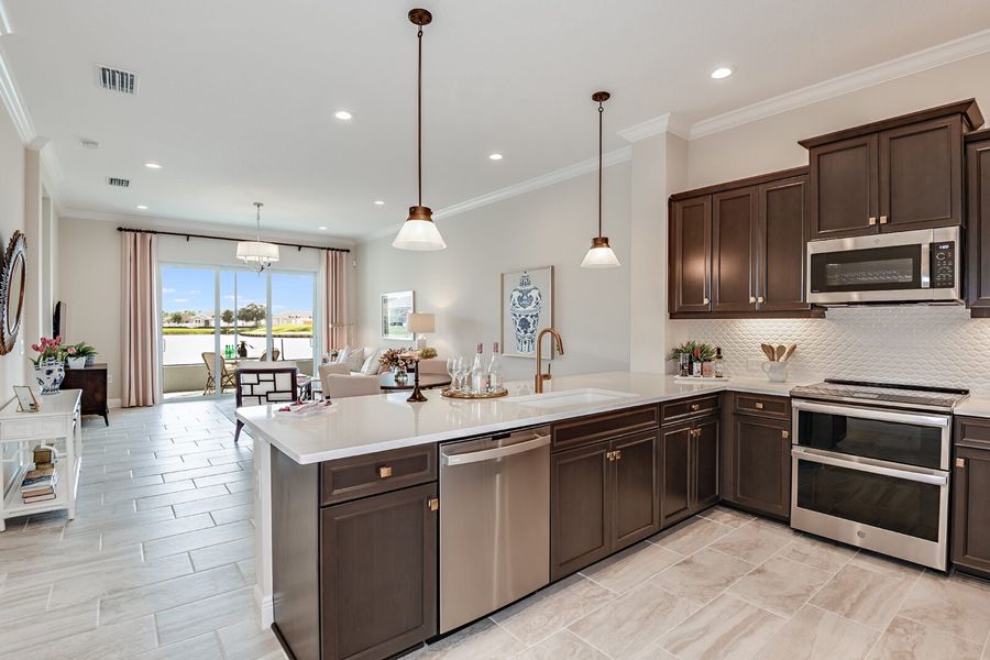 Furnished interior view inside a new home in Kings Gate, Punta Gorda (Image 13).