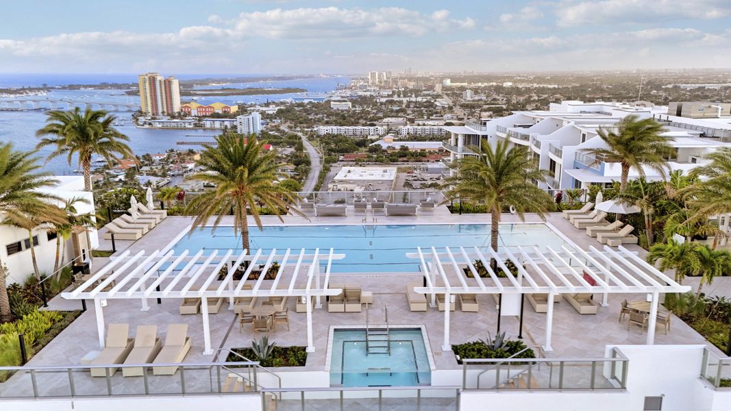Pool - roof top with hot tub south view