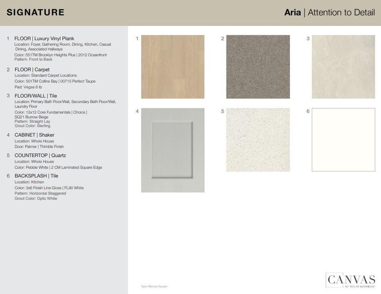 Design Selections. Home is currently under construction, selections subject to change.