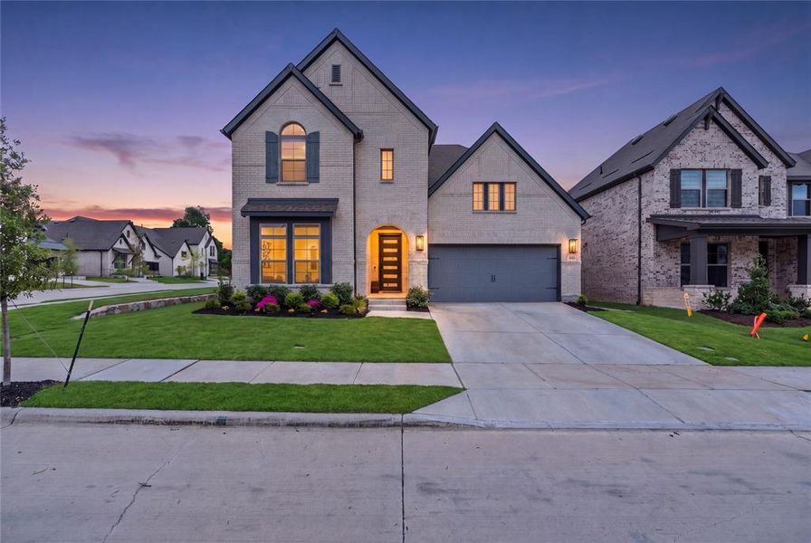 Front exterior of a new home in Willow Grove, Melissa, TX, highlighting curb appeal (Image 23).