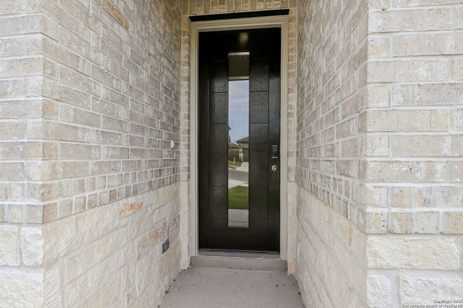Exterior details and patio area of a home in Legendary Trails - Premier Series, Cibolo (Image 22).