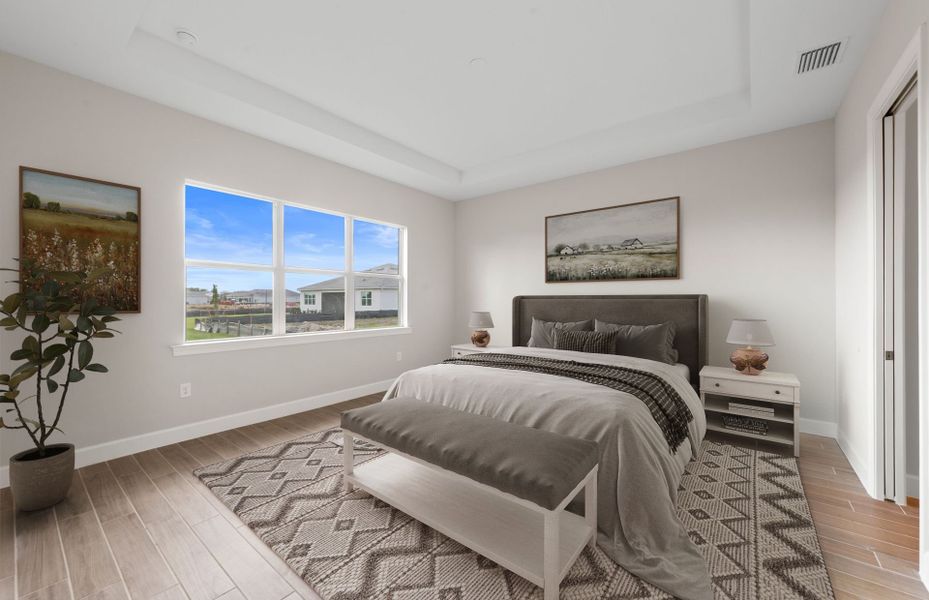 Furnished interior view inside a new home in Del Webb Oak Creek, North Fort Myers (Image 19).