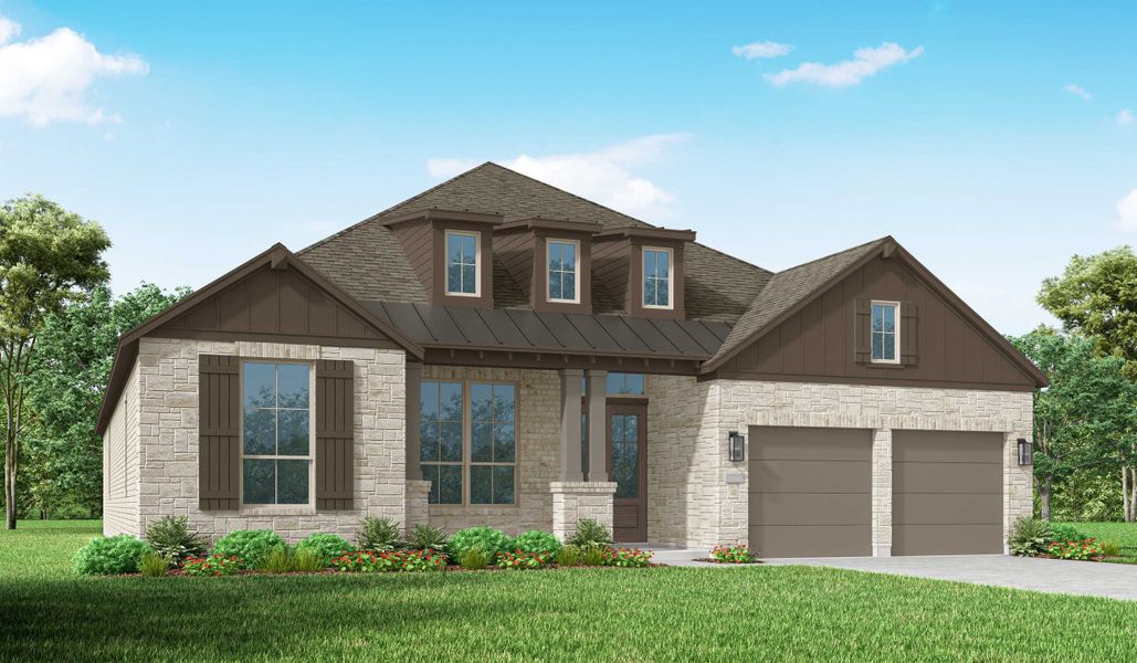 Representative exterior photo of a completed home built from the 214 Plan by Highland Homes in Walsh: 60ft. lots, Aledo, TX (Image 2). Representative exterior photo of a completed home built from the 214 Plan by Highland Homes in Walsh: 60ft. lots, Aledo, TX (Image 2).