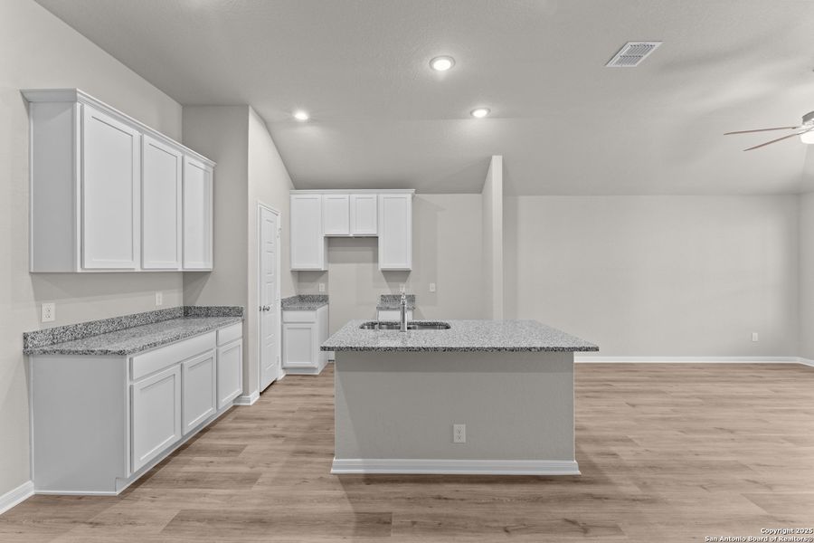 Furnished interior view inside a new home in Hunters Ranch, San Antonio (Image 4). Furnished interior view inside a new home in Hunters Ranch, San Antonio (Image 4).