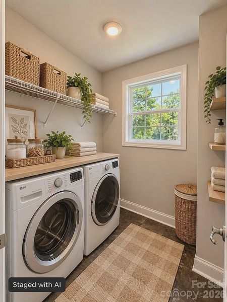 200 Fostoria Place | Albemarle, NC 28001. Built by Adams Homes - Affordable NC Home 2307 Square Feet - Laundry