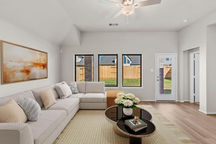 Furnished interior view inside a new home in The Highlands 45', Porter (Image 10).