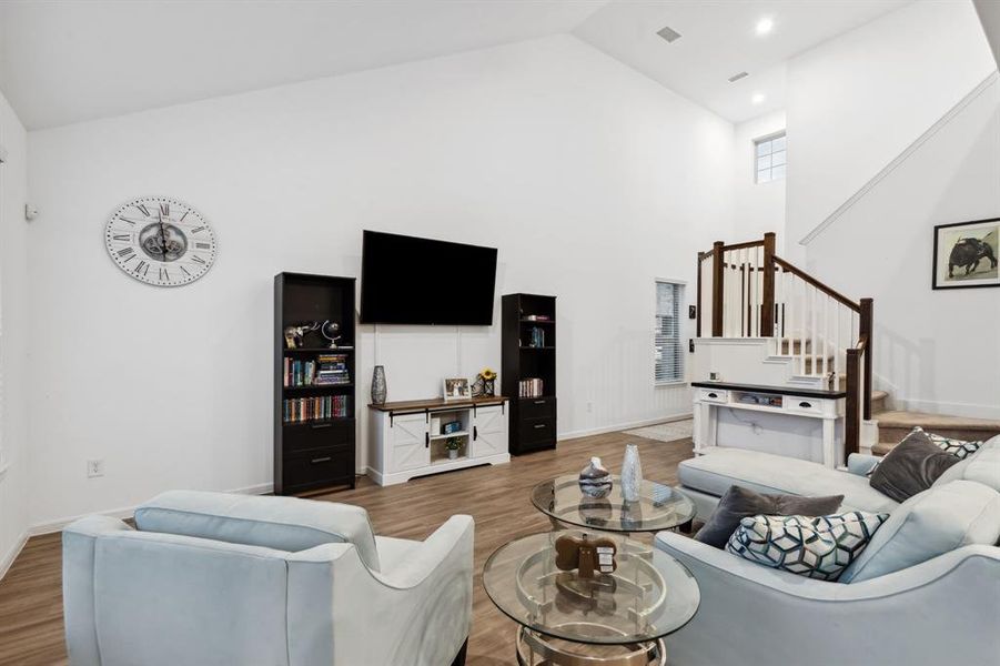 The soaring ceilings give this home a much "bigger" feel and provides a very spacious layout.