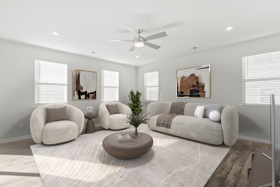 Furnished interior view inside a new home in Crown Pointe, Simpsonville (Image 2).
