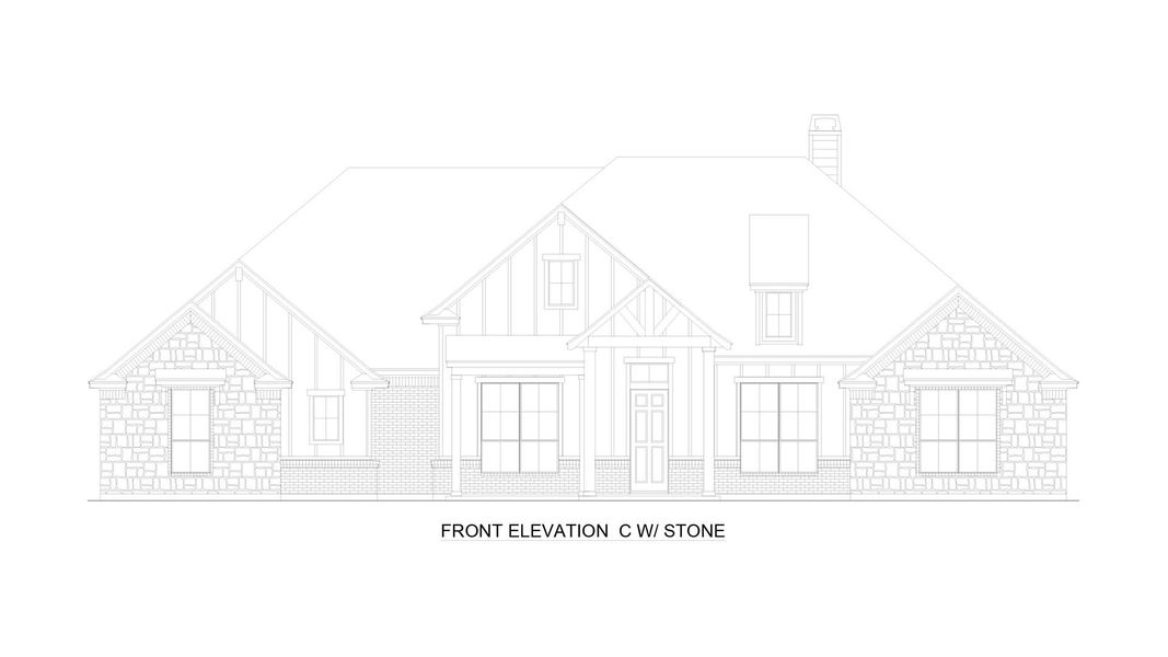 Elevation C with Stone | Concept 2978 at Hidden Creek Estates in Van Alstyne, TX by Landsea Homes