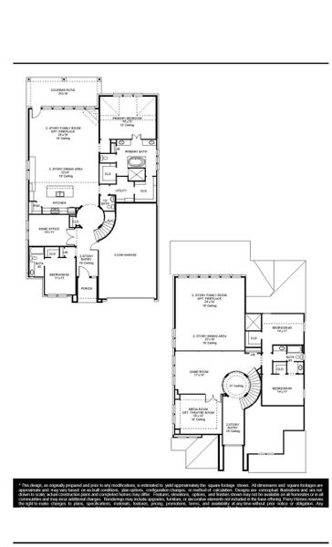 2D floor plan layout of this home in Artavia, Conroe, TX (Image 4).