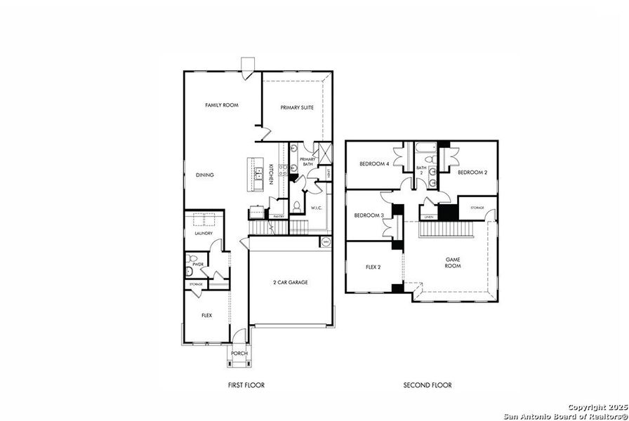 2D floor plan layout of this home in Royal Crest, San Antonio, TX (Image 3).