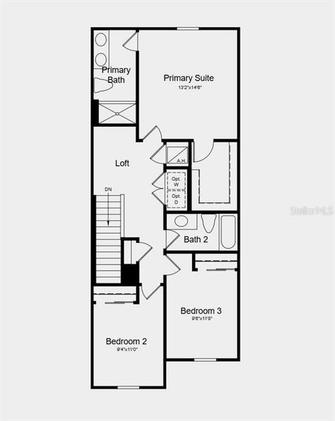 2D floor plan layout of this home in The Towns at Tiburon, Nokomis, FL (Image 3).