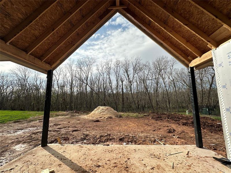 Huge, covered patio with stunning view.