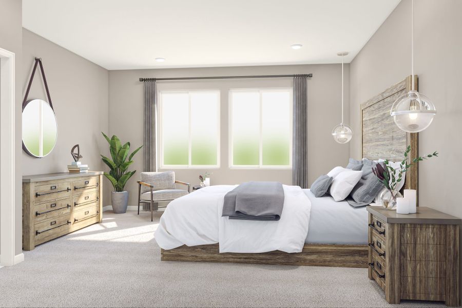 Furnished interior view inside a new home in Reunion, Commerce City (Image 14).