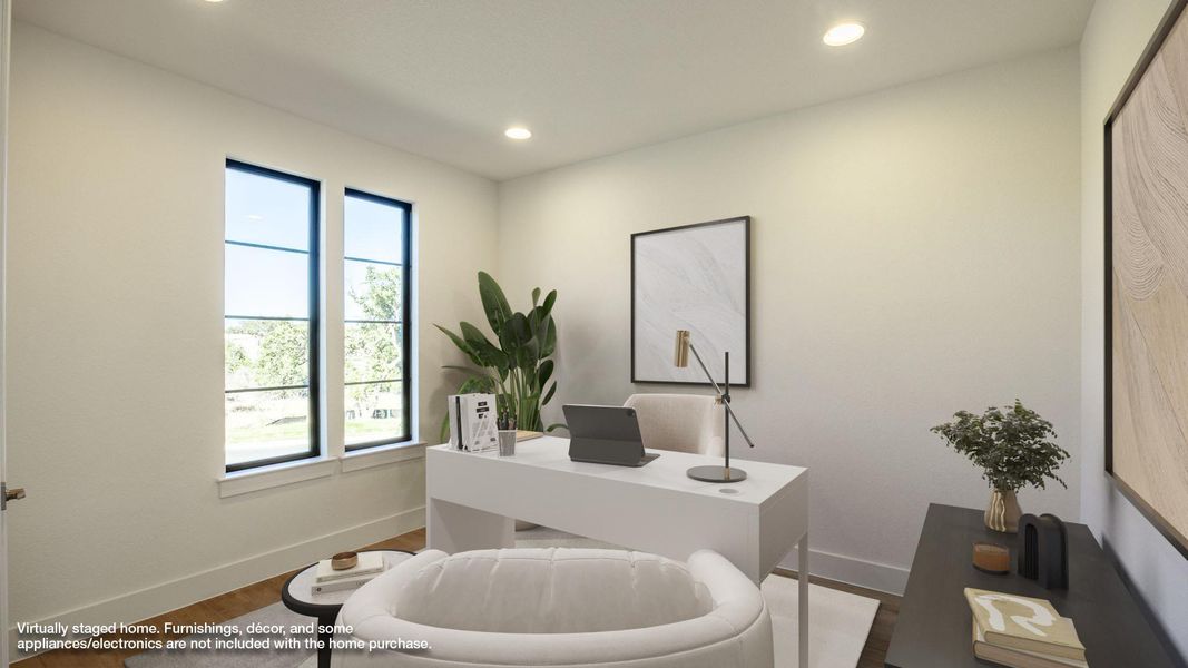 Furnished interior view inside a new home in Parkside on the River, Georgetown (Image 9).