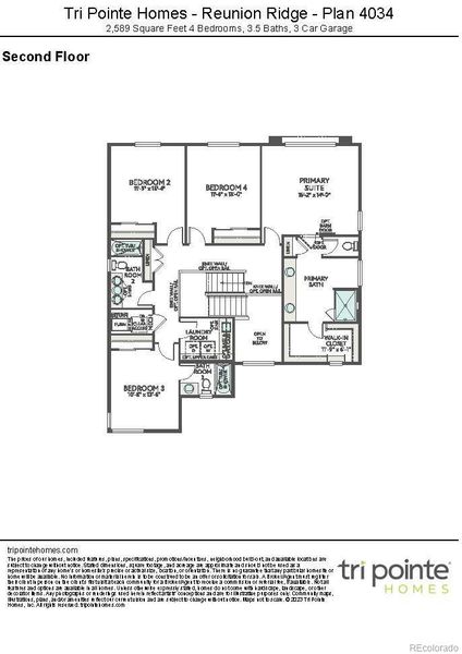 2D floor plan layout of this home in Reunion Ridge, Commerce City, CO (Image 4).