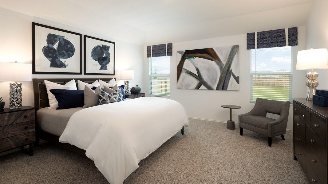 Furnished interior view inside a new home in Meadowlark Preserve, Pflugerville (Image 9).