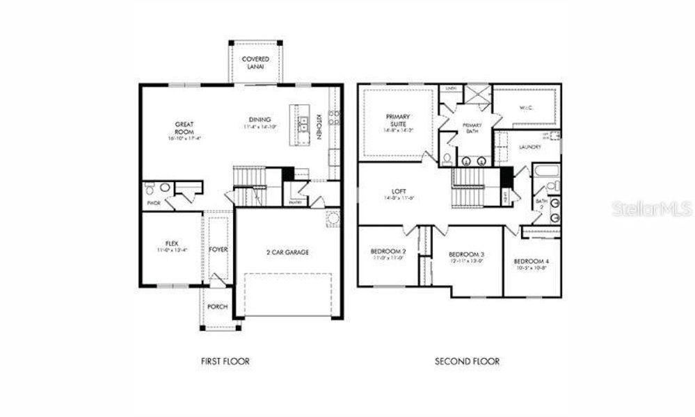 2D floor plan layout of this home in Magnolia Bay - Reserve Series, Nokomis, FL (Image 2). 2D floor plan layout of this home in Magnolia Bay - Reserve Series, Nokomis, FL (Image 2).