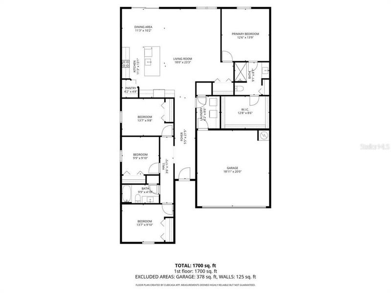 2D floor plan layout of this home in Hunt Club Groves, Lake Wales, FL (Image 5).