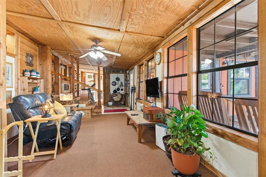 Family room overlooking the lake