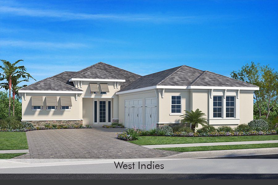 Representative exterior photo of a completed home built from the Camber by Homes by Towne in Shellstone at Waterside, Sarasota, FL (Image 11).