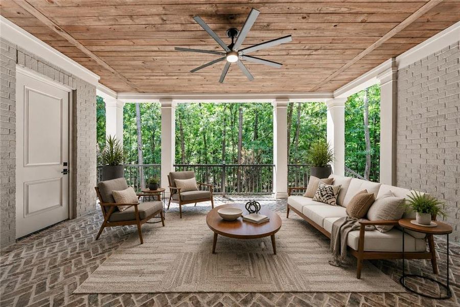 Exterior details and patio area of a home in , Greensboro (Image 31).