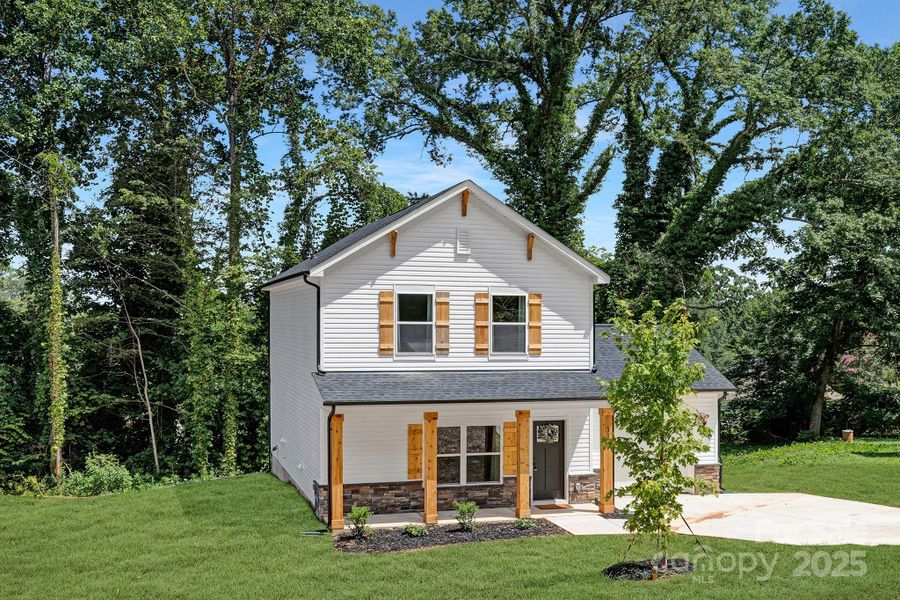 Front exterior of a new home in , Bessemer City, NC, highlighting curb appeal (Image 28). Front exterior of a new home in , Bessemer City, NC, highlighting curb appeal (Image 28).