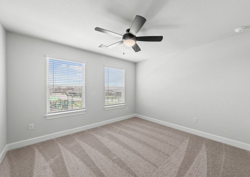 Large secondary bedrooms.