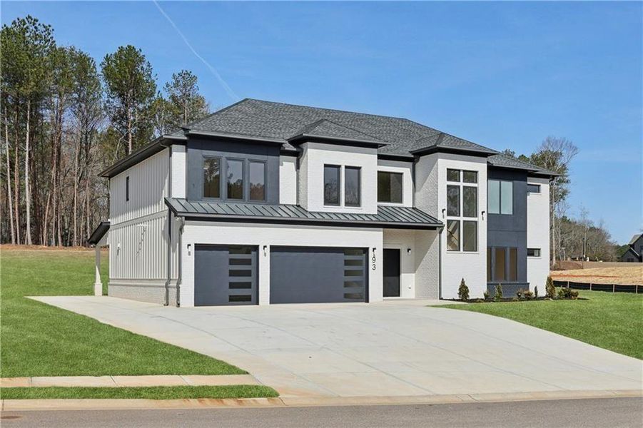 Front exterior of a new home in , Auburn, GA, highlighting curb appeal (Image 28).