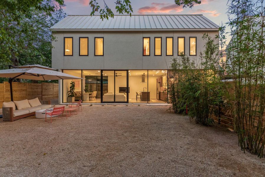 Exterior details and patio area of a home in , Austin (Image 29). Exterior details and patio area of a home in , Austin (Image 29).
