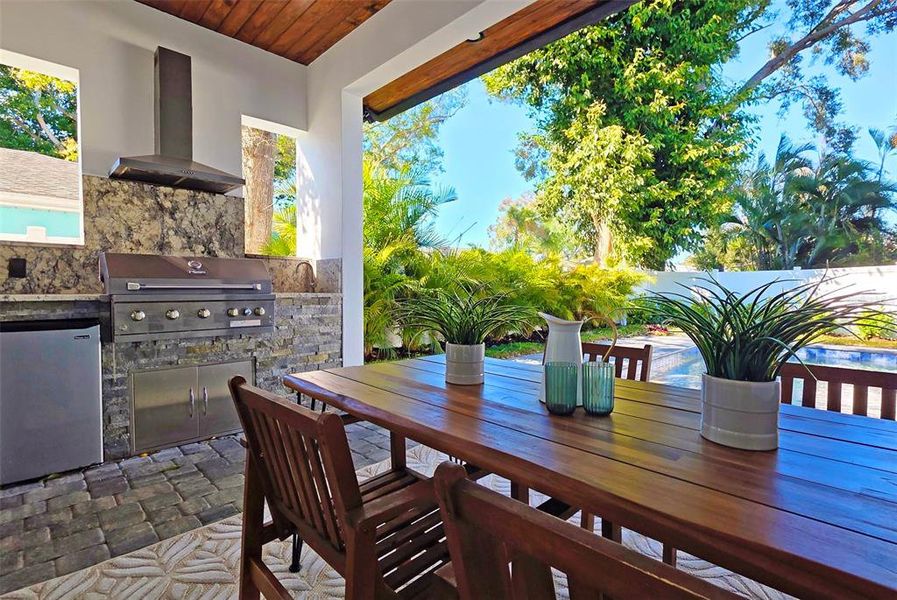 Exterior details and patio area of a home in , Sarasota (Image 43).