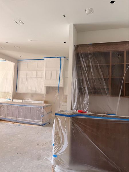 Progress picture from the Bar area and Kitchen
