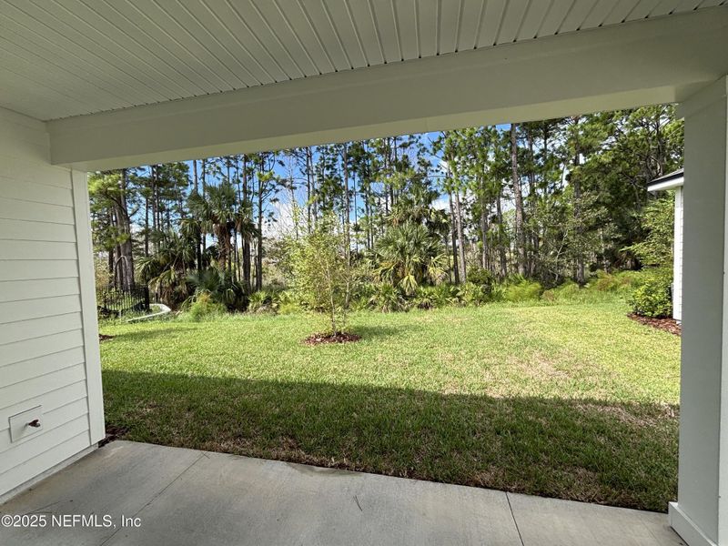Exterior details and patio area of a home in The Magnolia Series at Reserve East, Flagler Beach (Image 15).