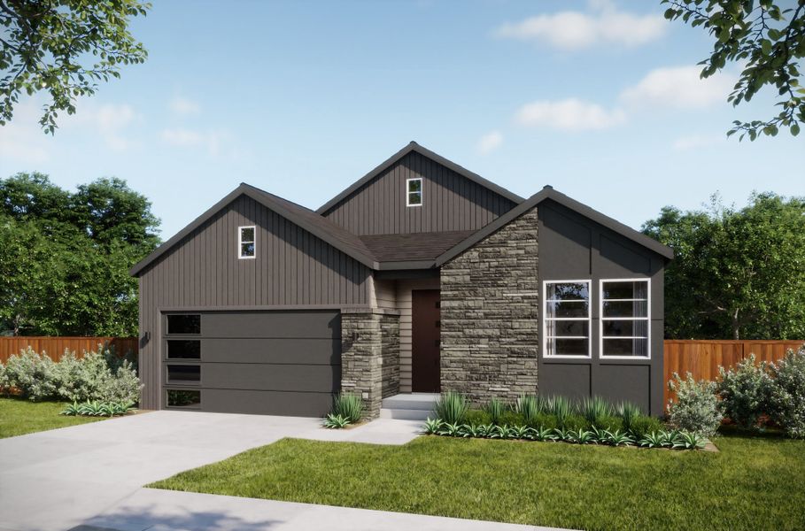 Representative exterior photo of a completed home built from the Glen by Trumark Homes in Trumark Homes at Tanterra, Parker, CO (Image 19).