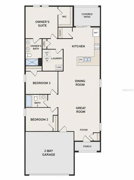 2D floor plan layout of this home in Eagle Hammock, Eagle Lake, FL (Image 5).