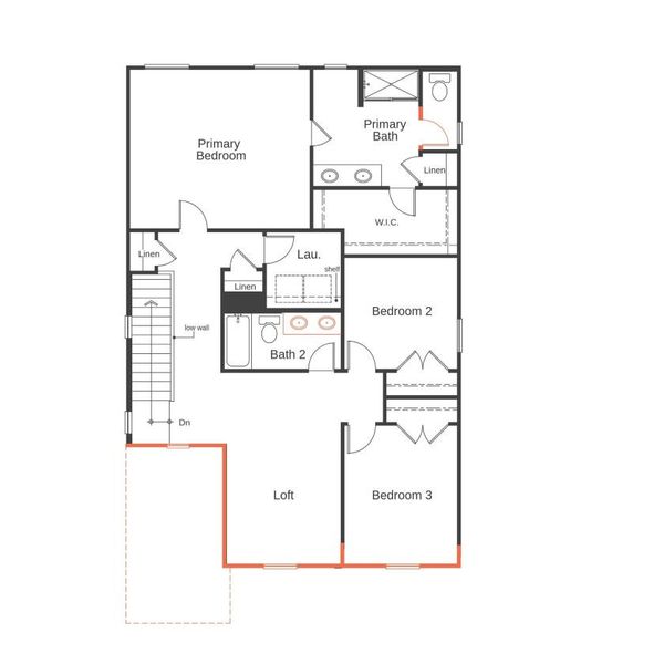 2D floor plan layout of this home in Bellina, York, SC (Image 3).