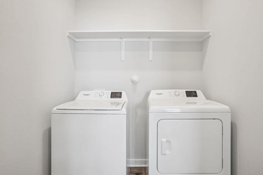 A white washing machine.