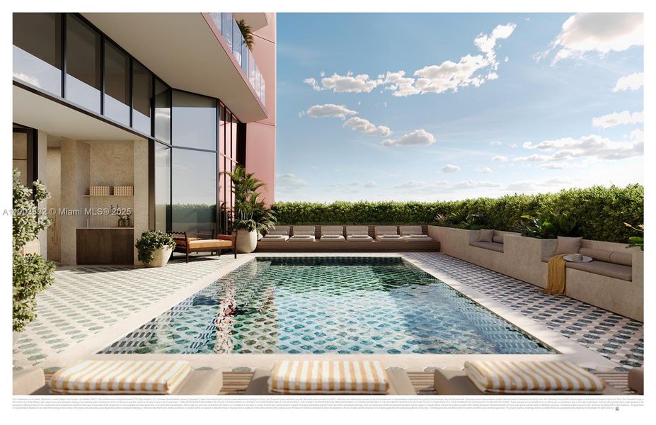 Exterior details and patio area of a home in , Miami (Image 1). Exterior details and patio area of a home in , Miami (Image 1).
