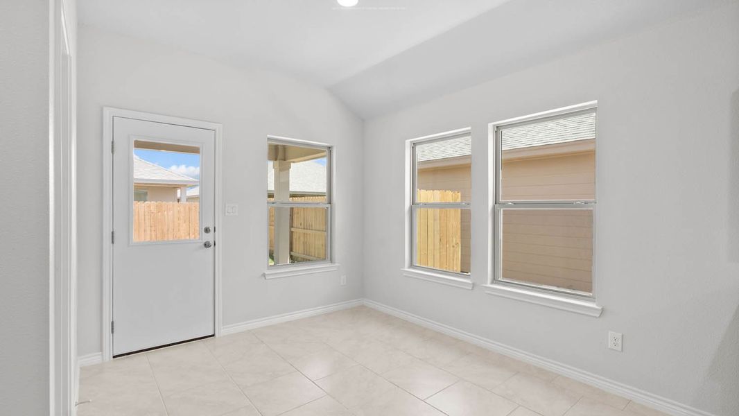 Representative unfurnished interior of a home built from the Baxtor by D.R. Horton in London Towne, Corpus Christi (Image 13). Representative unfurnished interior of a home built from the Baxtor by D.R. Horton in London Towne, Corpus Christi (Image 13).