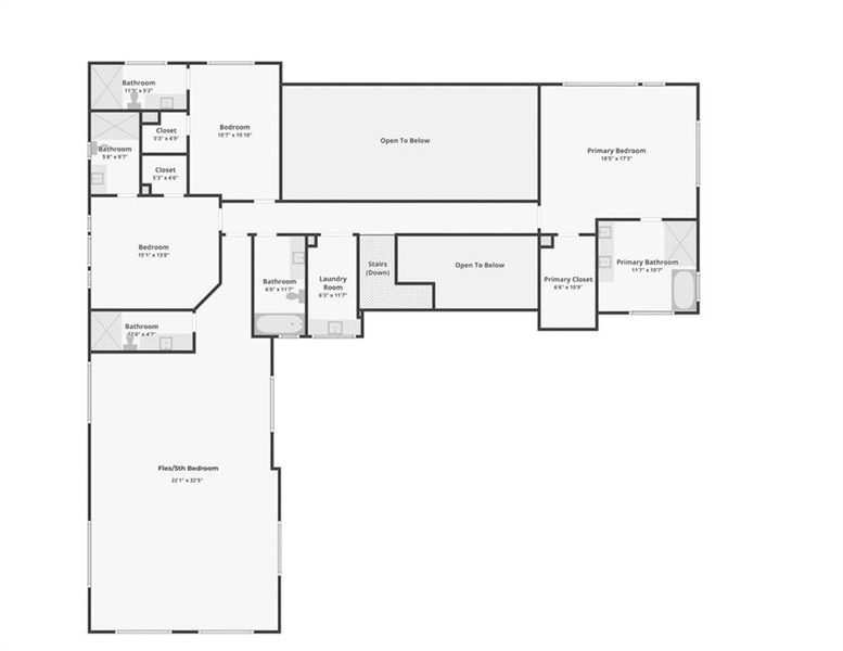 2D floor plan layout of this home in , Hoschton, GA (Image 5).