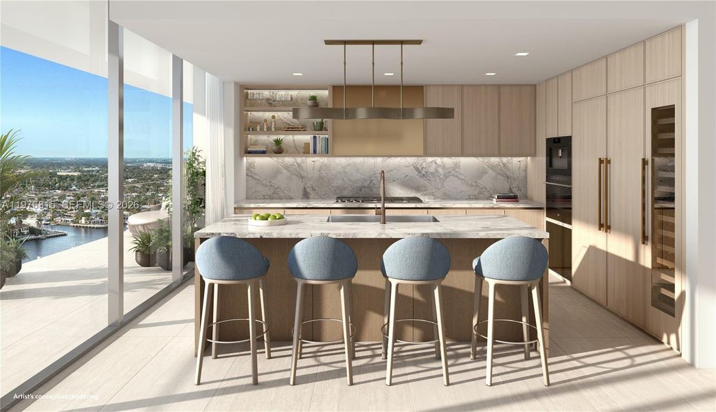 Furnished interior view inside a new home in , Pompano Beach (Image 6).