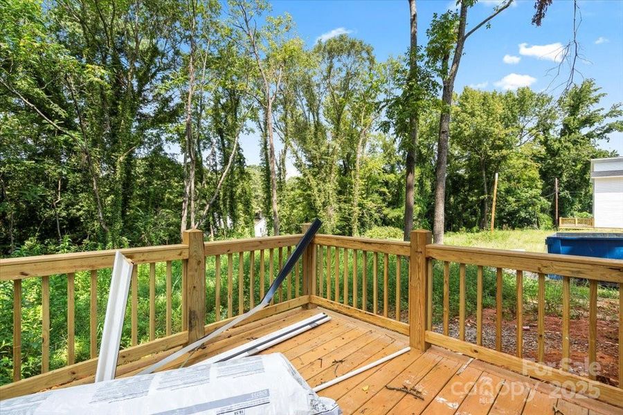 Deck: accessed from dining room