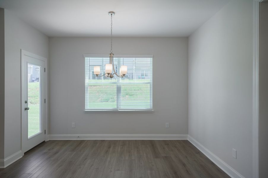 Representative unfurnished interior of a home built from the The McKee by Cothran Homes in Holly Ridge, Greenville (Image 20). Representative unfurnished interior of a home built from the The McKee by Cothran Homes in Holly Ridge, Greenville (Image 20).