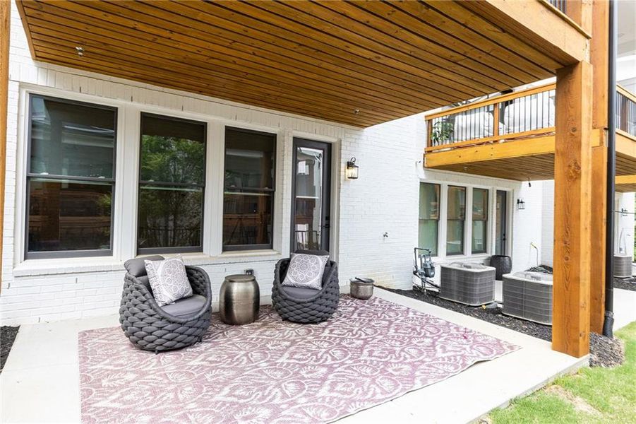 Exterior details and patio area of a home in , Atlanta (Image 36).