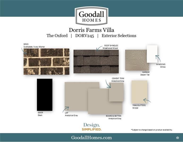 Sample of building materials used in homes in Dorris Farm at Willow Springs, White House (Image 29). Sample of building materials used in homes in Dorris Farm at Willow Springs, White House (Image 29).