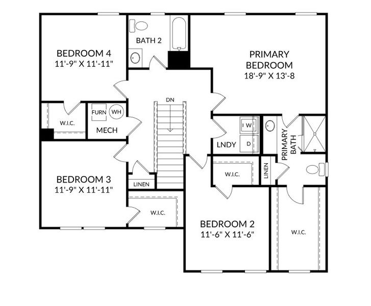 2D floor plan layout for the The Melrose by Stanley Martin Homes in Essence at Elms Glen Single Family Homes, Ladson, SC (Image 4). 2D floor plan layout for the The Melrose by Stanley Martin Homes in Essence at Elms Glen Single Family Homes, Ladson, SC (Image 4).