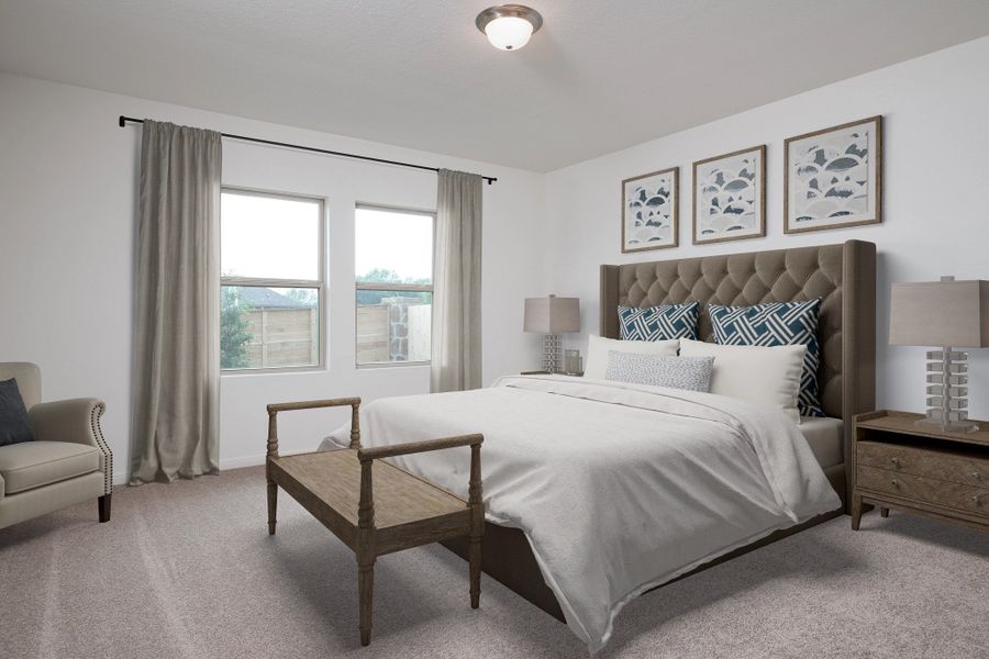 Representative furnished interior of a home built from the Moonbeam by Starlight Homes in Willow Springs, Creedmoor (Image 8).