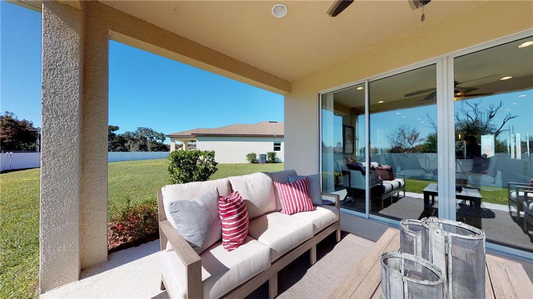 Exterior details and patio area of a home in Seminole Palms, Palm Coast (Image 2).