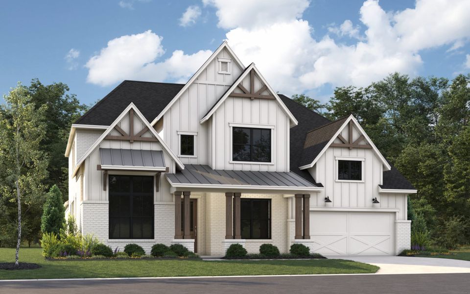 Representative exterior photo of a completed home built from the 5042 by Tradition Homes in The Parks at Wilson Creek, Celina, TX (Image 21).