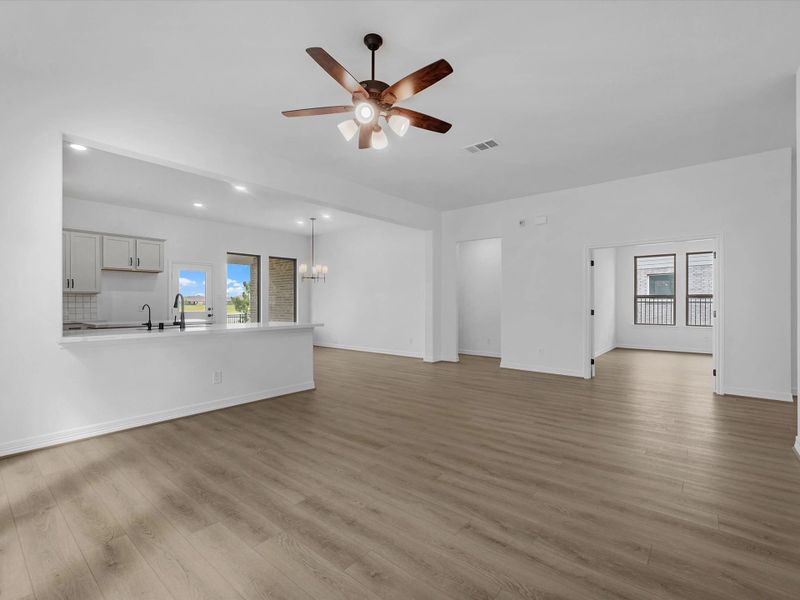 Gathering room. Sample product photo. Actual exterior and interior selections may vary by homesite. Photo may be virtually staged. Gathering room. Sample product photo. Actual exterior and interior selections may vary by homesite. Photo may be virtually staged.
